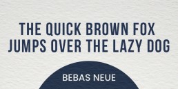 The Owl fonts Bebas Neue